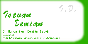 istvan demian business card